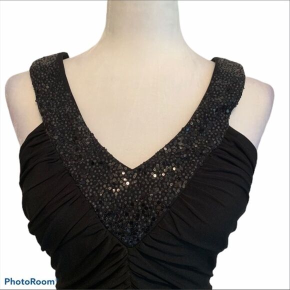 Love Tease Sexy Little Black Dress Bodycon evening cocktail mini dress ruched 6 - Picture 5 of 14